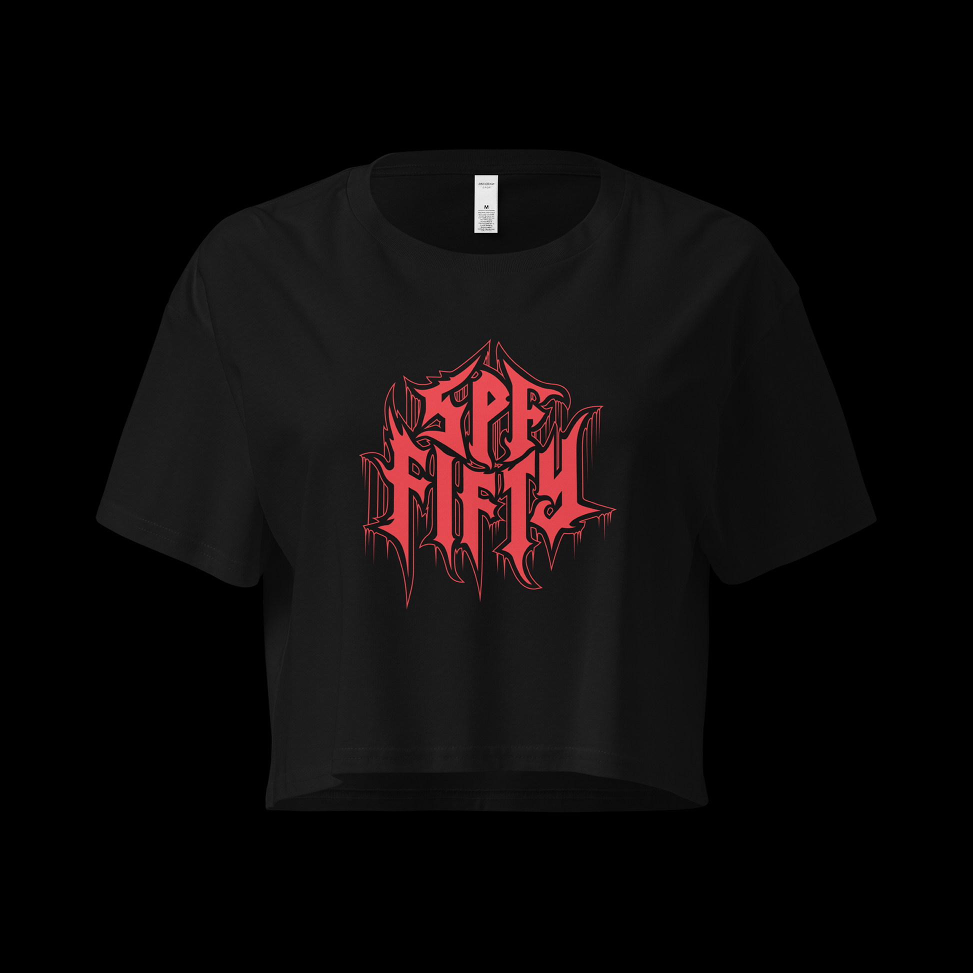 SPF 50 crop top in dark